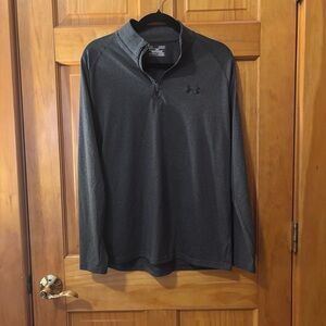 Under Armour Dark Grey Quarter-Zip Pullover Loose Fit